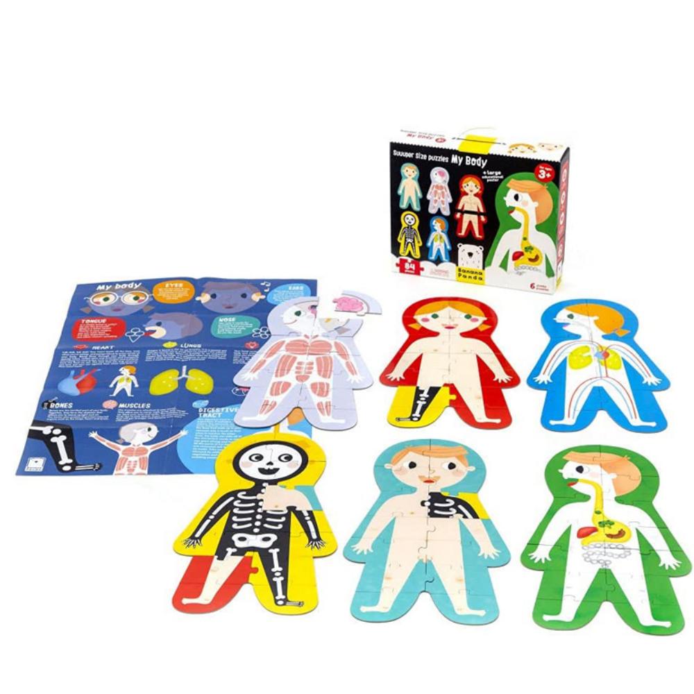 PUZZLE BANANA 6 PUZZLES XXL EL CUERPO HUMANO