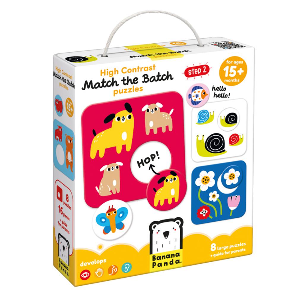 PUZZLE BANANA HIGH CONTRAST MATCH THE BATCH (+1 AÑO)