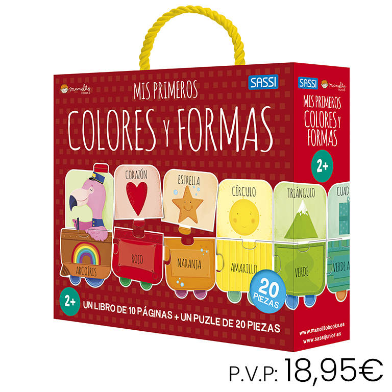 LIBRO+PUZZLE MANOLITO MIS PRIMEROS COLORES Y FORMAS – LIBRO SONORO INTERACTIVO