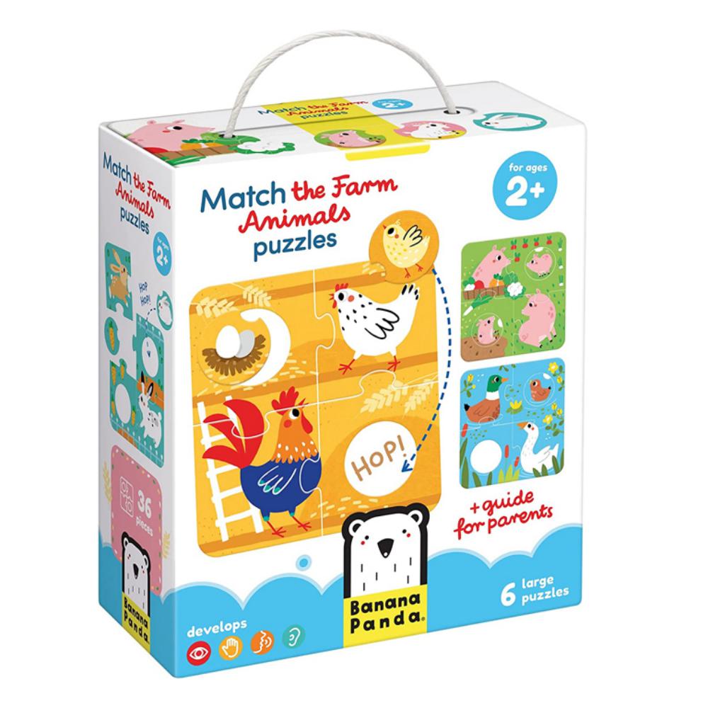 PUZZLE BANANA MATCH THE FARM ANIMALS