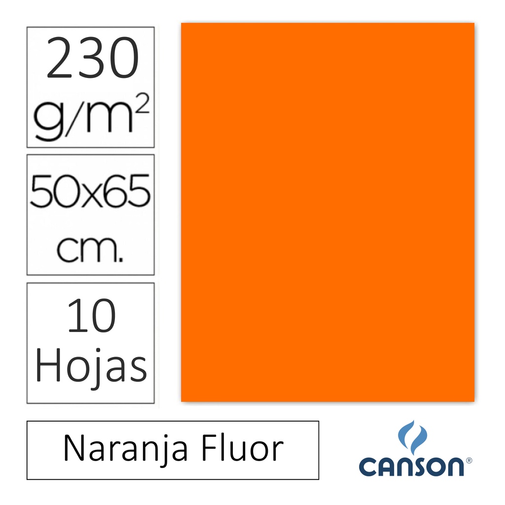 CARTULINA FLUORESCENTE SADIPAL 50×65 CM (NARANJA) · PACK 10 HOJAS · ALTA VISIBILIDAD · IDEAL CARTELERÍA Y MANUALIDADES