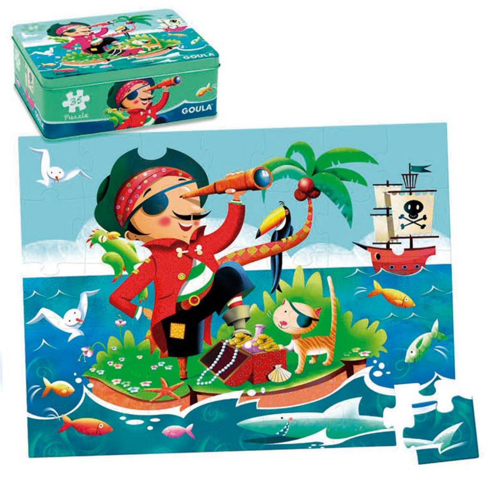 PUZZLE GOULA PIRATA – 35 PIEZAS (CAJA METÁLICA)