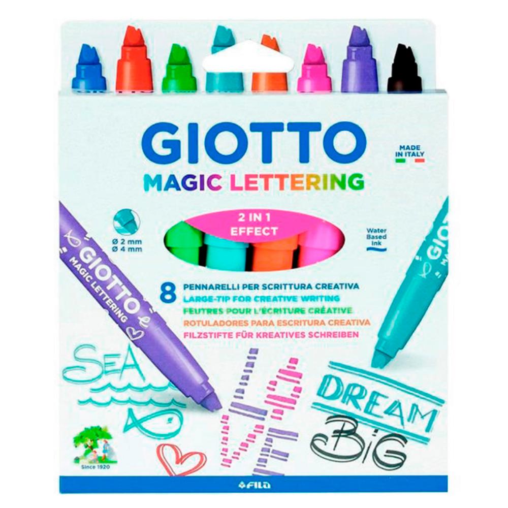 ROTULADOR GIOTTO MAGIC LETTERING 8 COLORES SURTIDOS