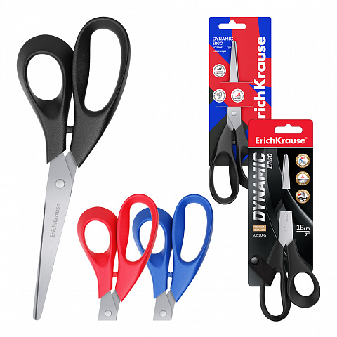 TIJERAS ERICHKRAUSE DYNAMIC – 18 CM – ACERO INOXIDABLE – SURTIDO – BLÍSTER 1 UD