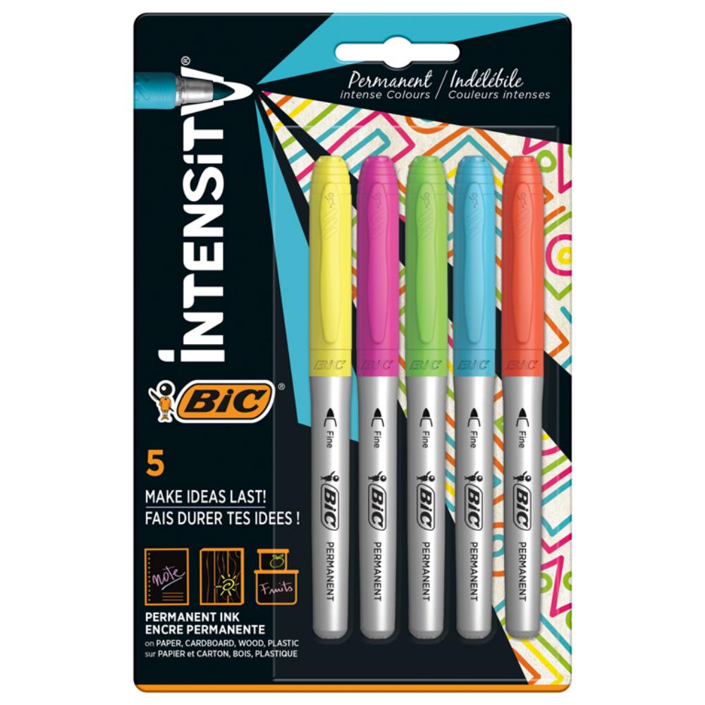 ROTULADORES BIC INTENSITY INTENSOS – BLISTER DE 5 UNIDADES
