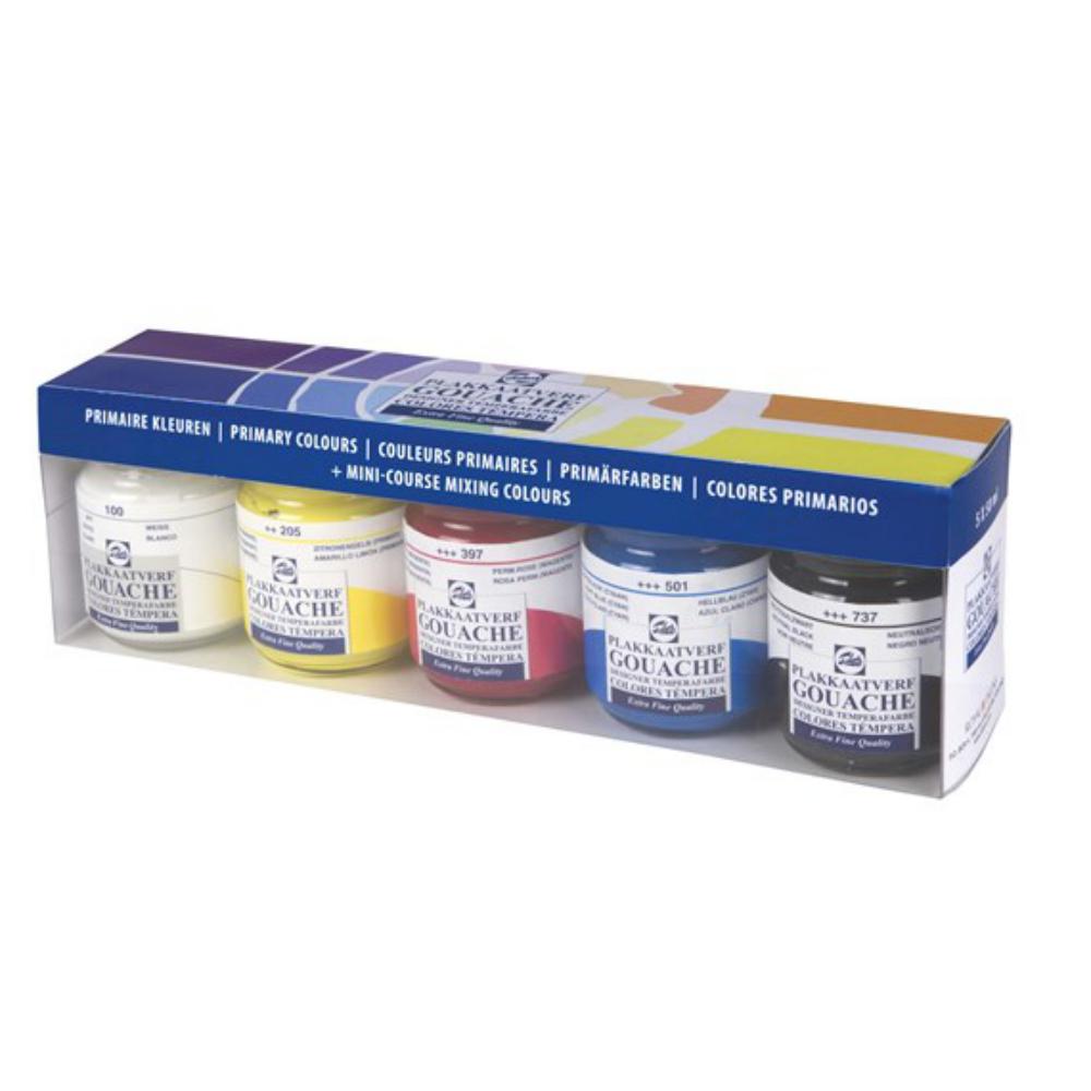 TÉMPERA GOUACHE TALENS 50 ML SET 5 COLORES BÁSICOS