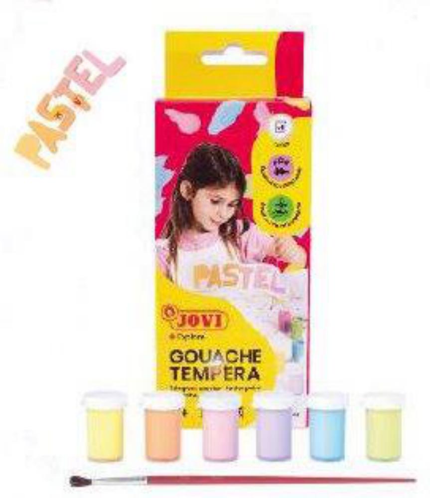 TÉMPERA JOVI 35ML JARRA MULTI (PACK 6 COLORES PASTEL)