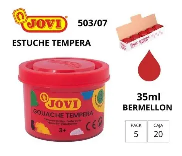 TÉMPERA JOVI ESCOLAR 35CC BERMELLON