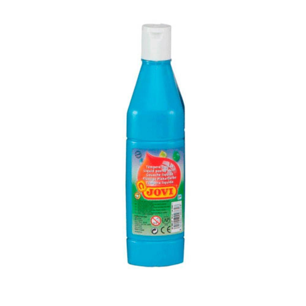 TÉMPERA JOVI LÍQUIDA ESCOLAR 500ML AZUL CYAN