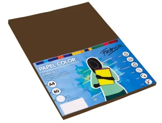 PAPEL A4 80G 100 HOJAS COLOR MARRON