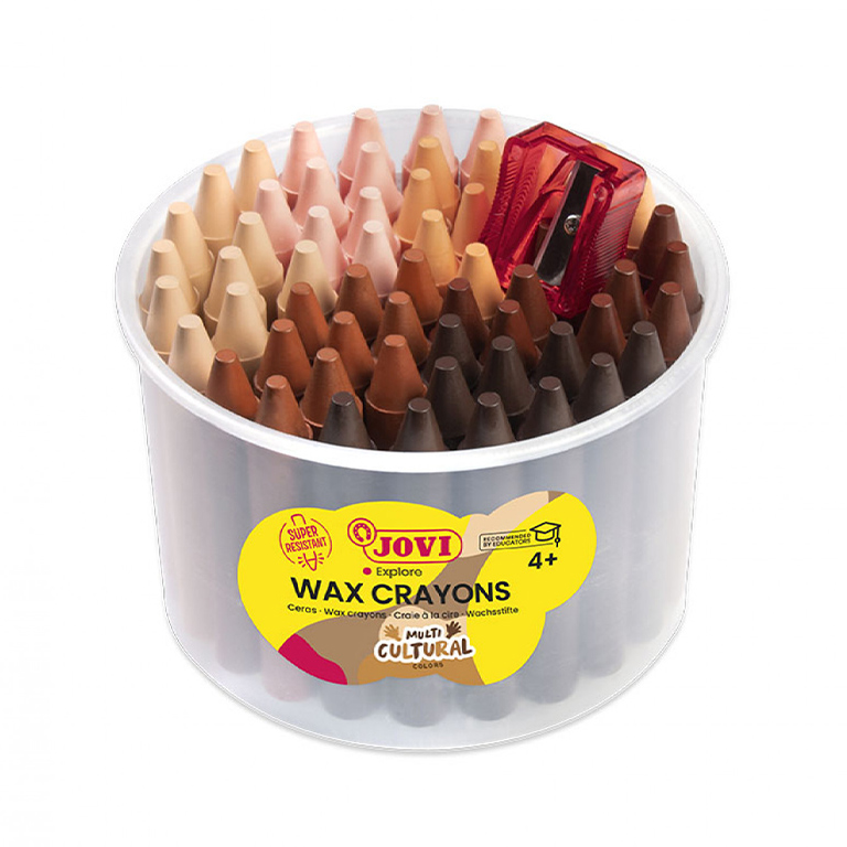 CERAS PLÁSTICAS JOVI MULTICULTURALES 6 COLORES PACK 60 UDS