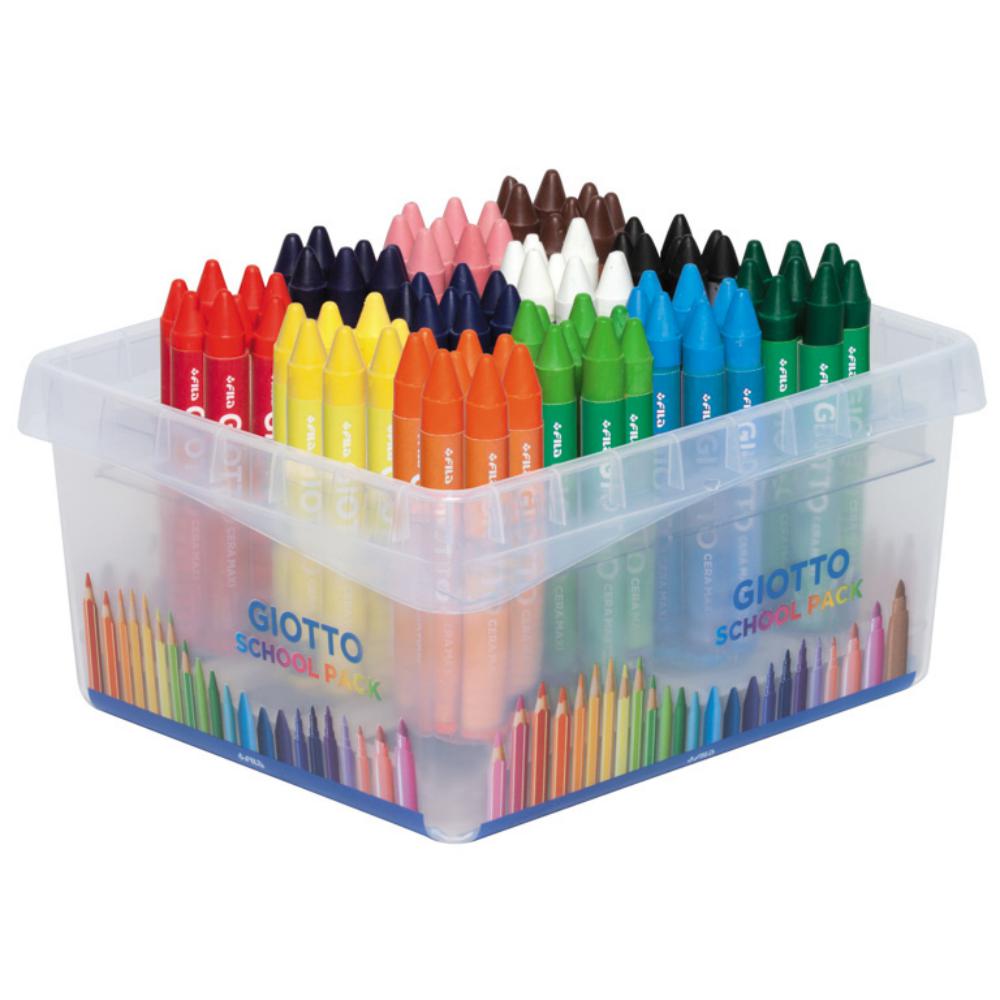 GIOTTO CERA MAXI WAX CRAYONS CLASS PACK 96UDS
