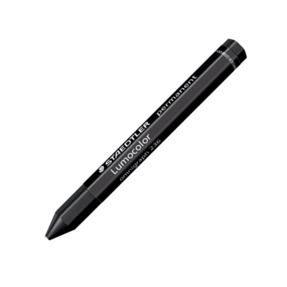 MARCADOR ESPECIAL STAEDTLER OMNIGRAPH (NEGRO) · CRAYÓN DE CERA UNIVERSAL · RESISTENTE AL AGUA · NO SE SECA · NO TRASPASA