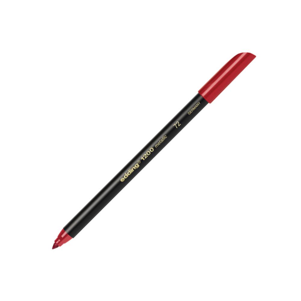 ROTULADOR EDDING PUNTA DE FIBRA 1200 – PUNTA REDONDA 0,5 MM ROJO METALICO