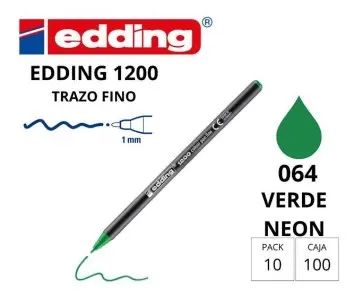 ROTULADOR EDDING 1200 VERDE NEON