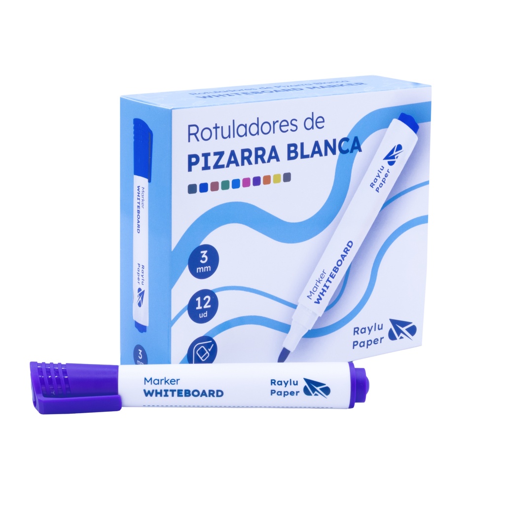 ROTULADOR DE PIZARRA RAYLU FLOW – 2 MM – VIOLETA – CAJA 12 UDS
