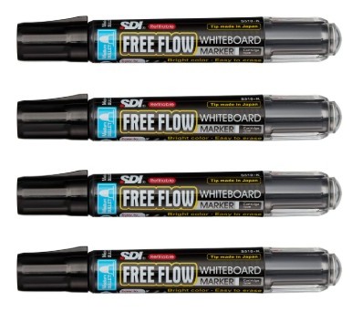 ROTULADOR FREE FLOW NEGRO RECARGABLE PARA PIZARRA BLANCA