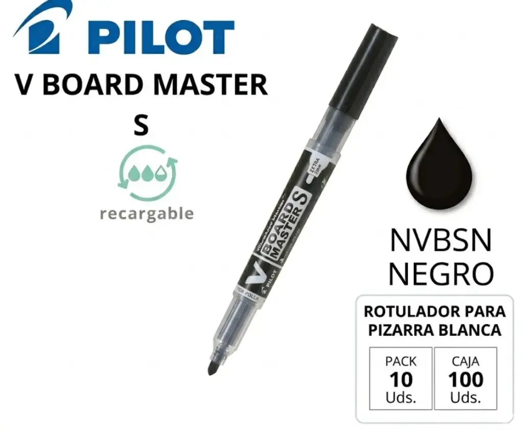ROTULADOR PILOT V-BOARD MASTER S PIZARRA BLANCA NEGRO