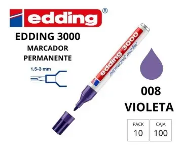 ROTULADOR EDDING  MARCADORES PERMANENTES 3000 – PUNTA CÓNICA 1,5–3 MM – VIOLETA