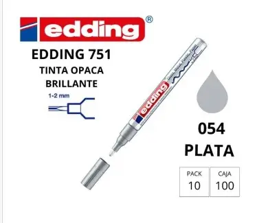ROTULADOR EDDING PERMANENTE 751 PLATA