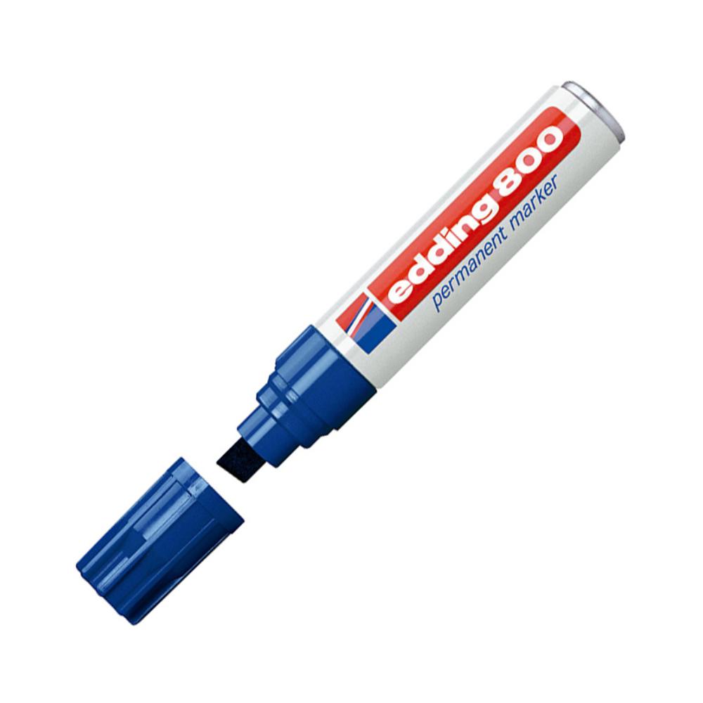 ROTULADOR EDDING MARCADOR PERMANENTE 800 – PUNTA BISELADA 4–12 MM – AZUL