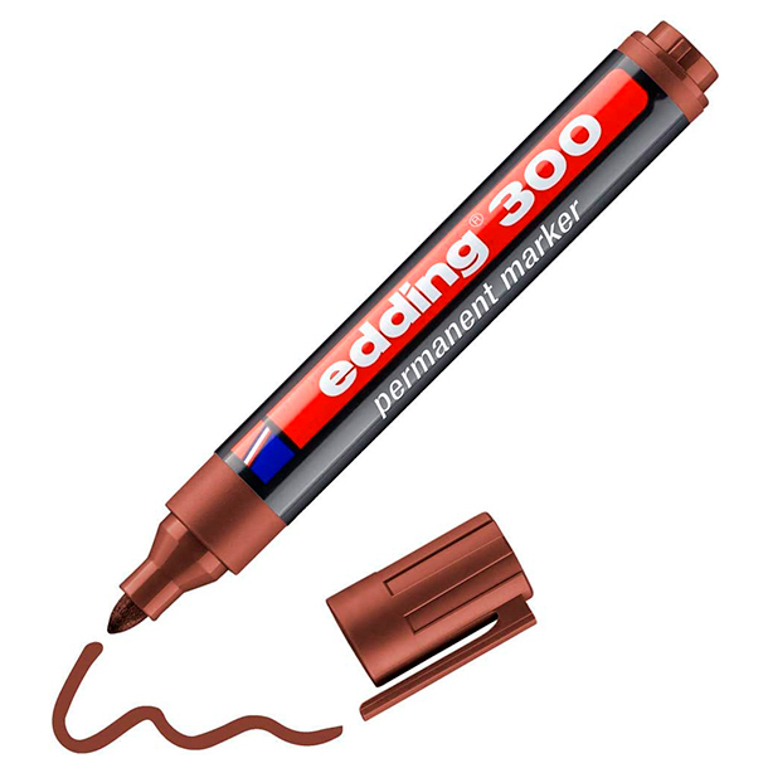 ROTULADOR EDDING PERMANENTE 300 – PUNTA CÓNICA 1,5-3 MM MARRON