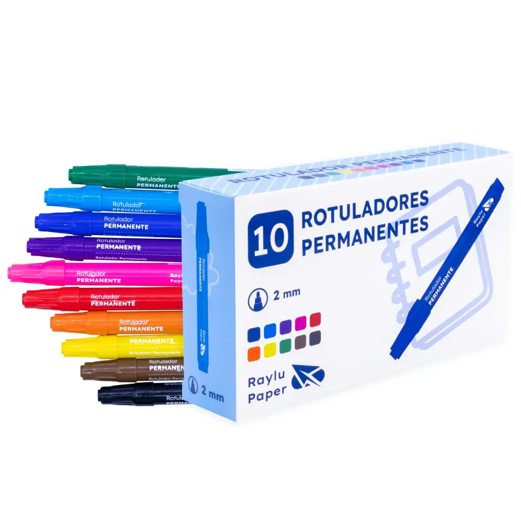 ROTULADOR PERMANENTE RAYLU ULTRAINK SURTIDO 10 UDS
