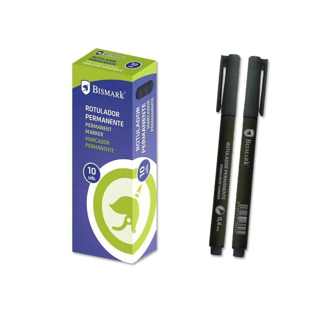 ROTULADOR PERMANENTE SUPER FINO  0,4 MM BISMARK NEGRO