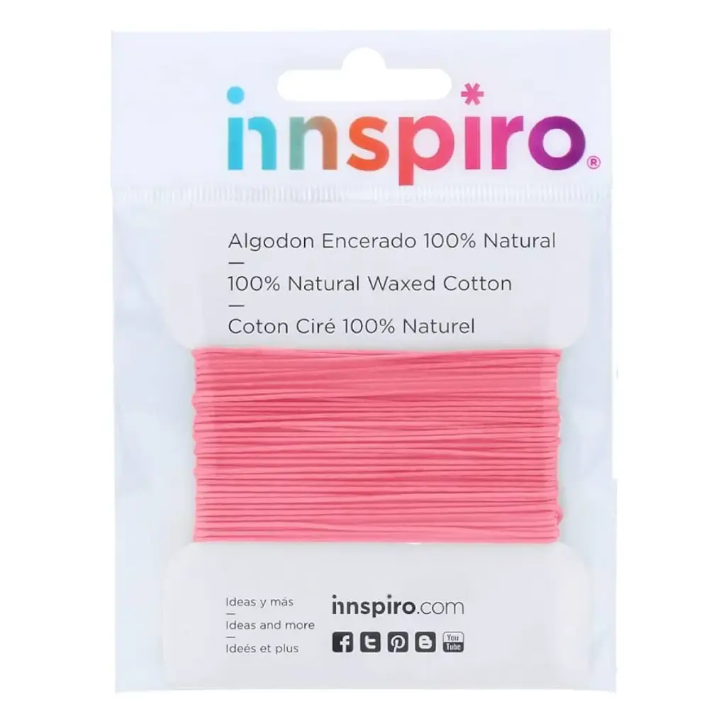 CORDÓN DE ALGODÓN FINO 1,5MM ROSA INNSPIRO