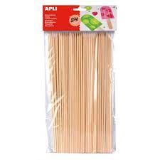 PALOS PINCHO DE MADERA NATURAL 200 × 3 MM – 50 UDS