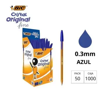 BOLÍGRAFO BIC CRISTAL FINE AZUL