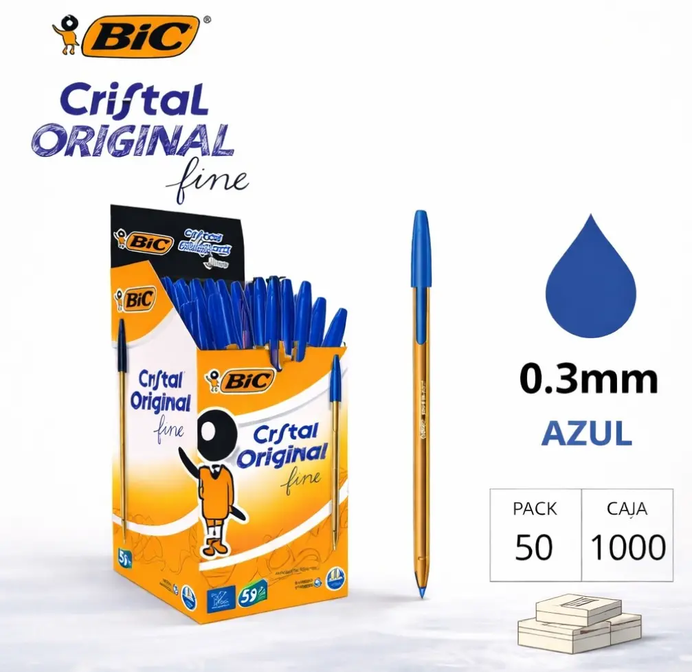 BOLÍGRAFO BIC CRISTAL FINE AZUL