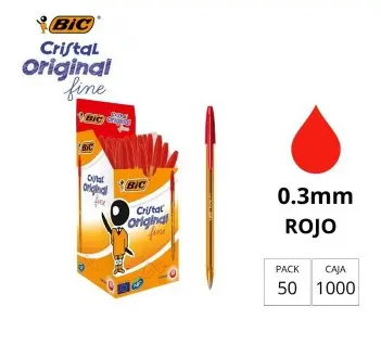BOLÍGRAFO BIC CRISTAL FINE ROJO
