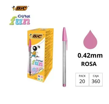 BOLÍGRAFO BIC CRISTAL FUN ROSA
