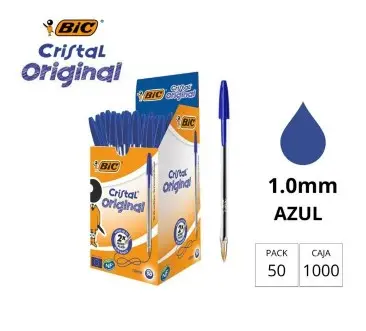 BOLÍGRAFO BIC CRISTAL ORIGINAL AZUL