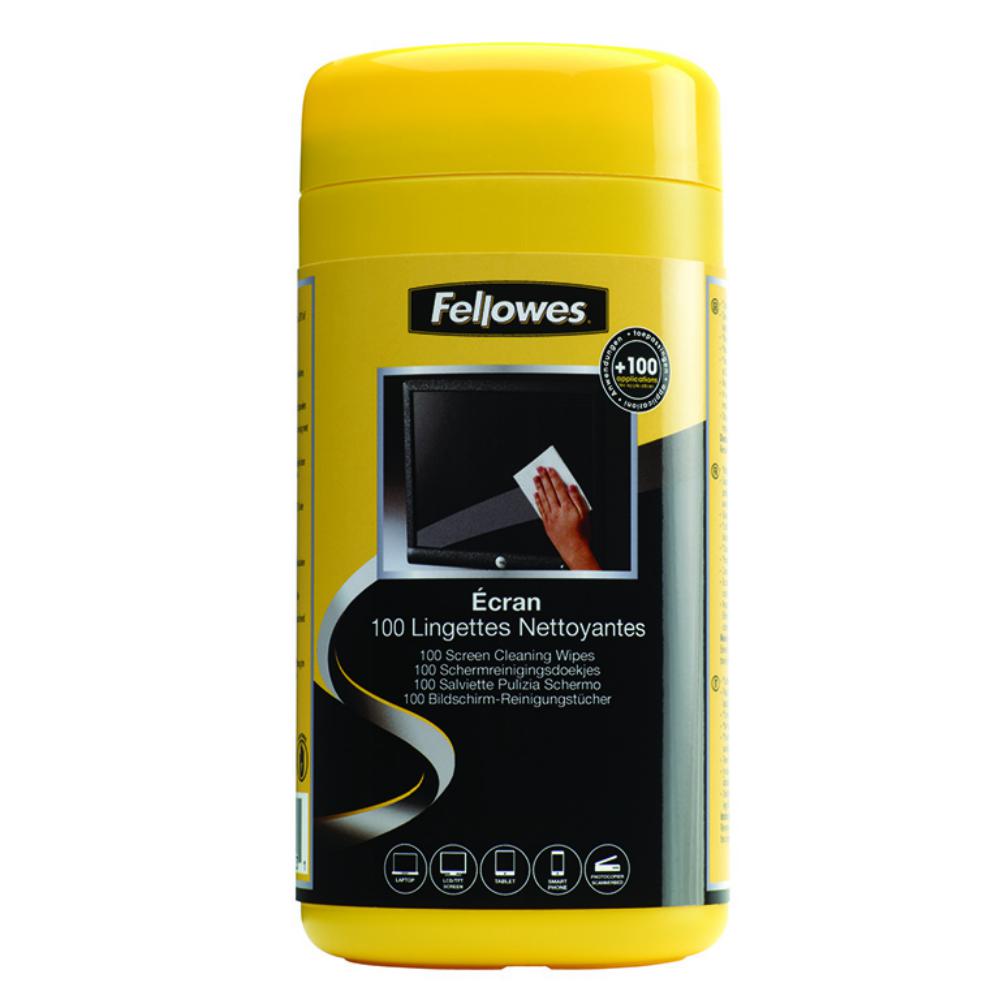 LIMPIADOR DE PANTALLA FELLOWES DISPENSADOR 100 TOALLITAS