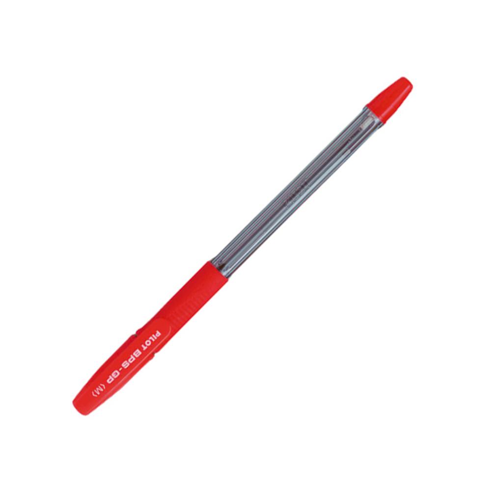 BOLÍGRAFO PILOT BPS GP ROJO · TINTA ACEITE · GRIP · PUNTA 1,0 MM · TRAZO 0,4 MM · PACK 12 UDS