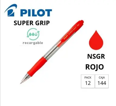 BOLÍGRAFO PILOT SUPER GRIP ROJO