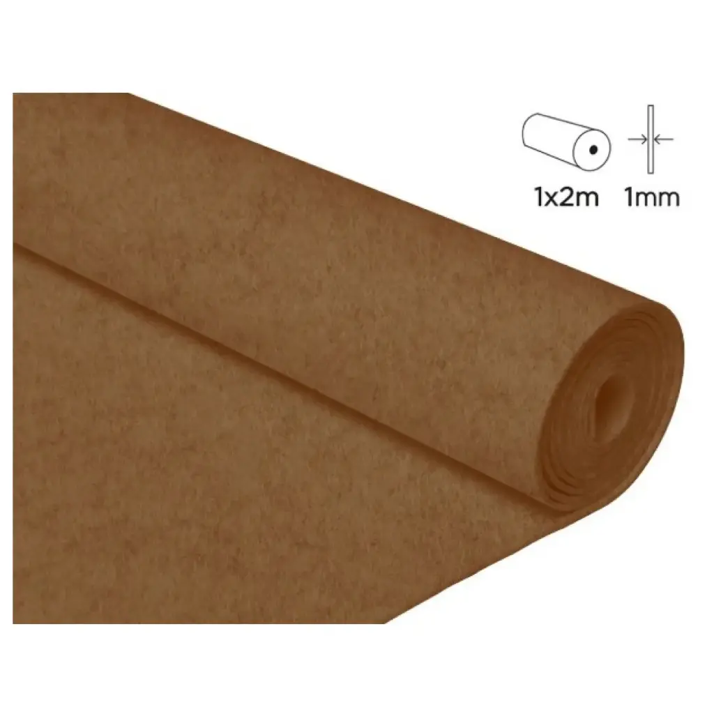 FIELTRO ACRÍLICO MARRON EN ROLLO 100×200CM 160 G/M² INNSPIRO