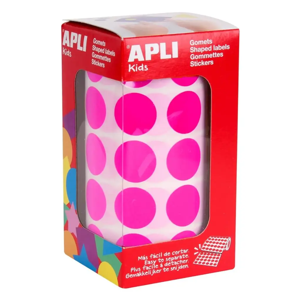 GOMETS APLI CIRCULO 20MM FUCSIA ROLLO