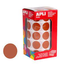 GOMETS APLI CIRCULO 20MM MARRON ROLLO