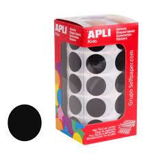 GOMETS APLI CIRCULO 20MM NEGRO ROLLO