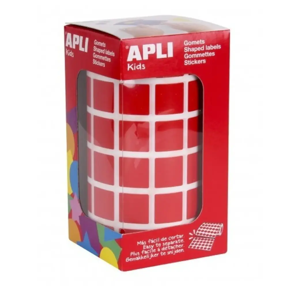 GOMETS APLI CUADRADO 15X15 ROJO ROLLO