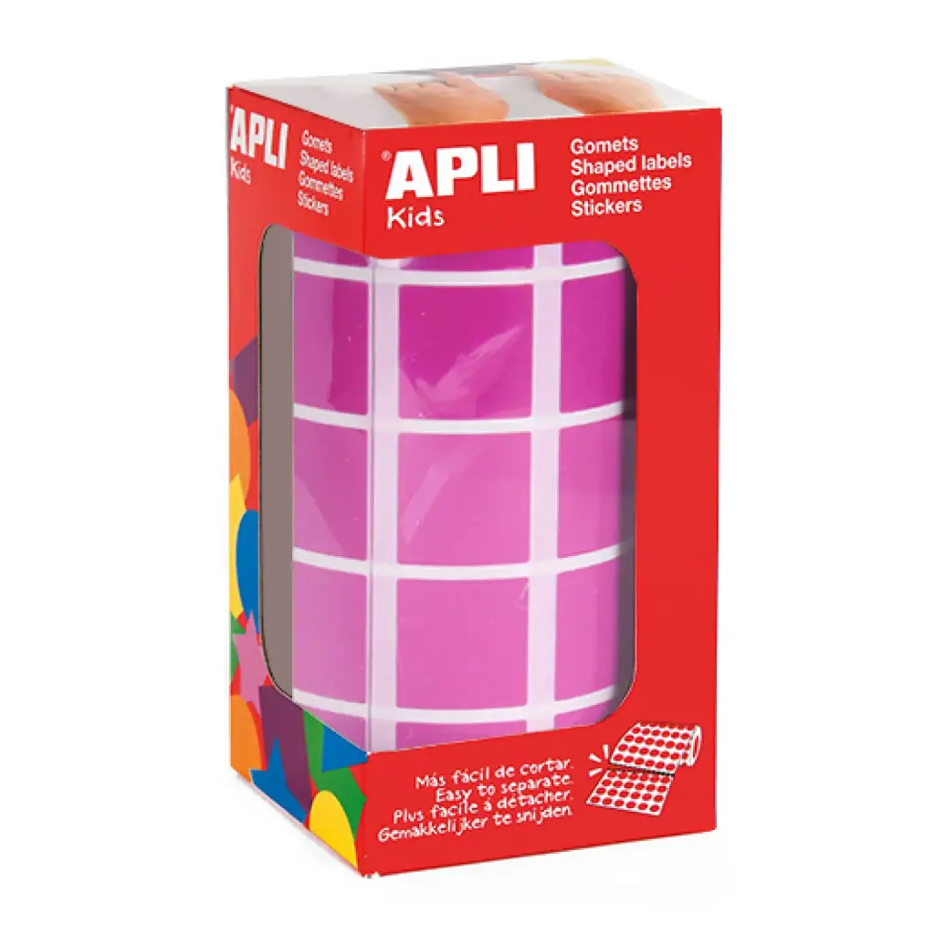 GOMETS APLI CUADRADO 20MM ROSA ROLLO