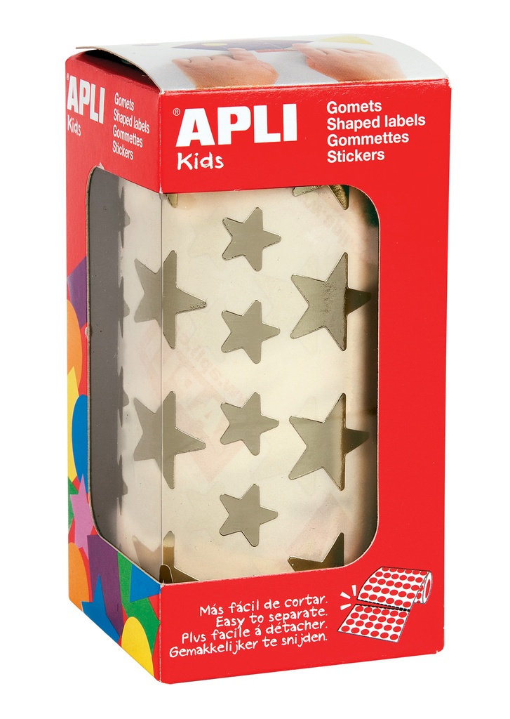 GOMETS APLI ESTRELLAS METALIZADAS ORO 12,5-19,5 MM (2.360 UDS) ROLLO