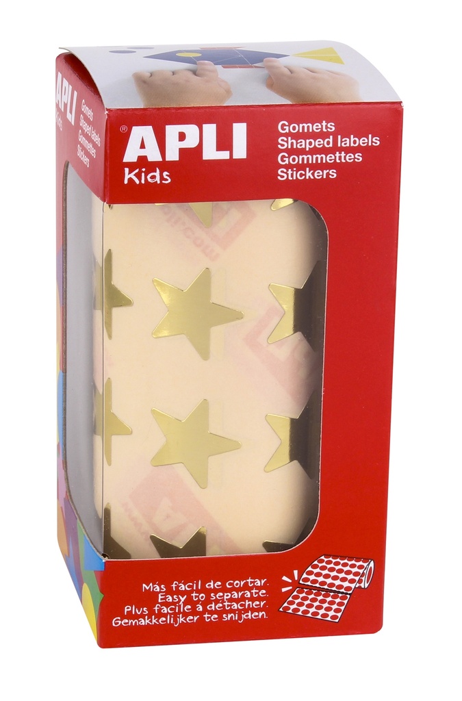 GOMETS APLI ESTRELLAS METALIZADAS ORO 19,5 MM (1.416 UDS) ROLLO