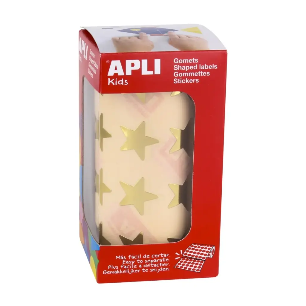 GOMETS APLI ESTRELLAS METALIZADAS ORO 19,5 MM (1.416 UDS) ROLLO