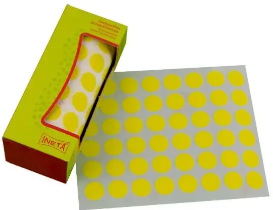 GOMETS INETA CÍRCULO MEDIANO AMARILLO – ROLLO 2688 UDS