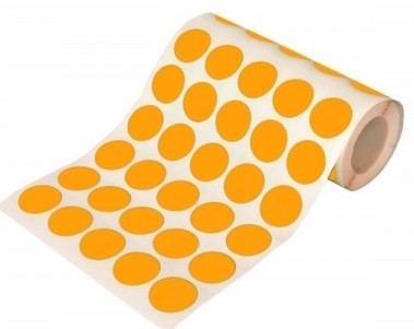 GOMETS INETA CÍRCULO MEDIANO NARANJA – ROLLO 2688 UDS