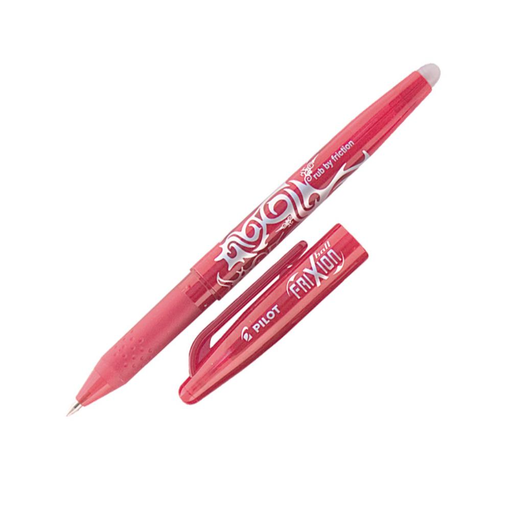 BOLÍGRAFO PILOT FRIXION BALL ROJO · TINTA GEL BORRABLE · PUNTA 0,7 MM · TRAZO 0,5 MM · PACK 12 UDS
